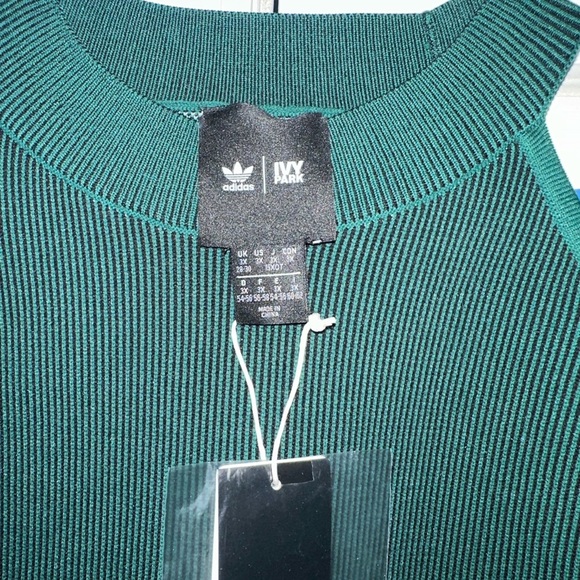 Beyoncé Adidas Ivy Park Plus Knit Sleeveless Fitted Dress Green - Picture 3 of 7